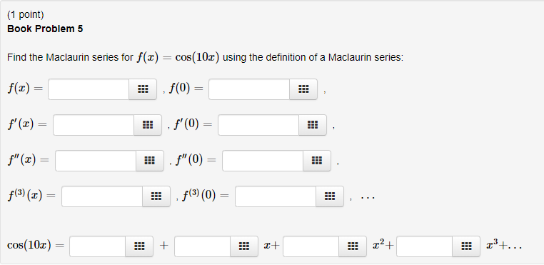 Solved Point Book Problem Find The Maclaurin Series Chegg