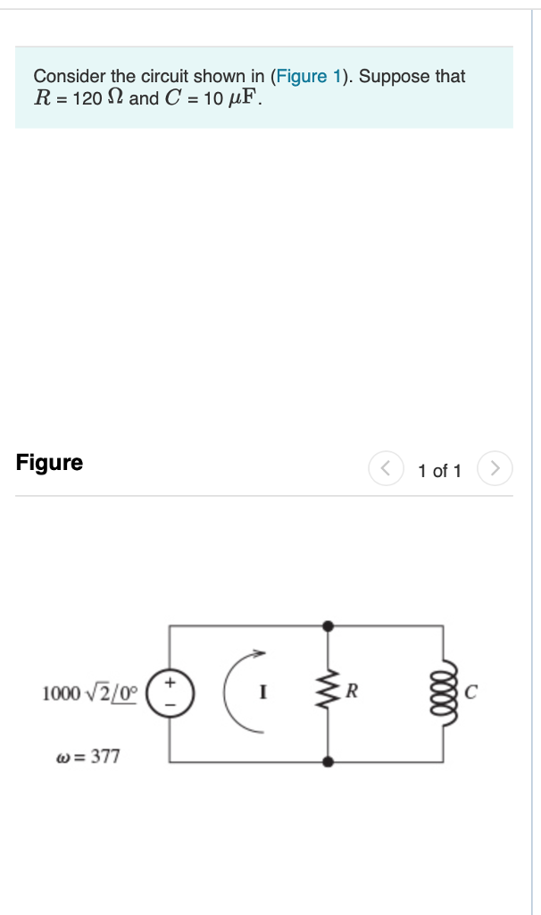 Solved Find The Phasor Current I Enter Your Answer Using Chegg