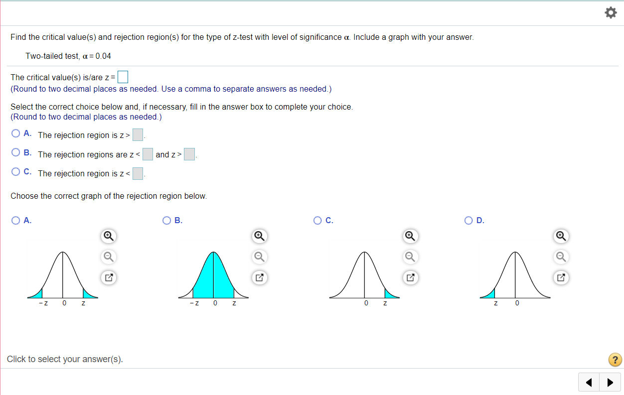 Solved Find The Critical Value S And Rejection Region S Chegg