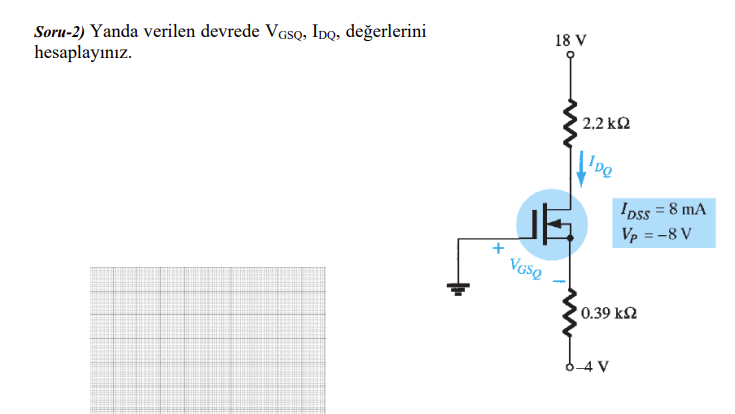 Solved Soru 2 Yanda verilen devrede VGsQ Ipo değerlerini Chegg