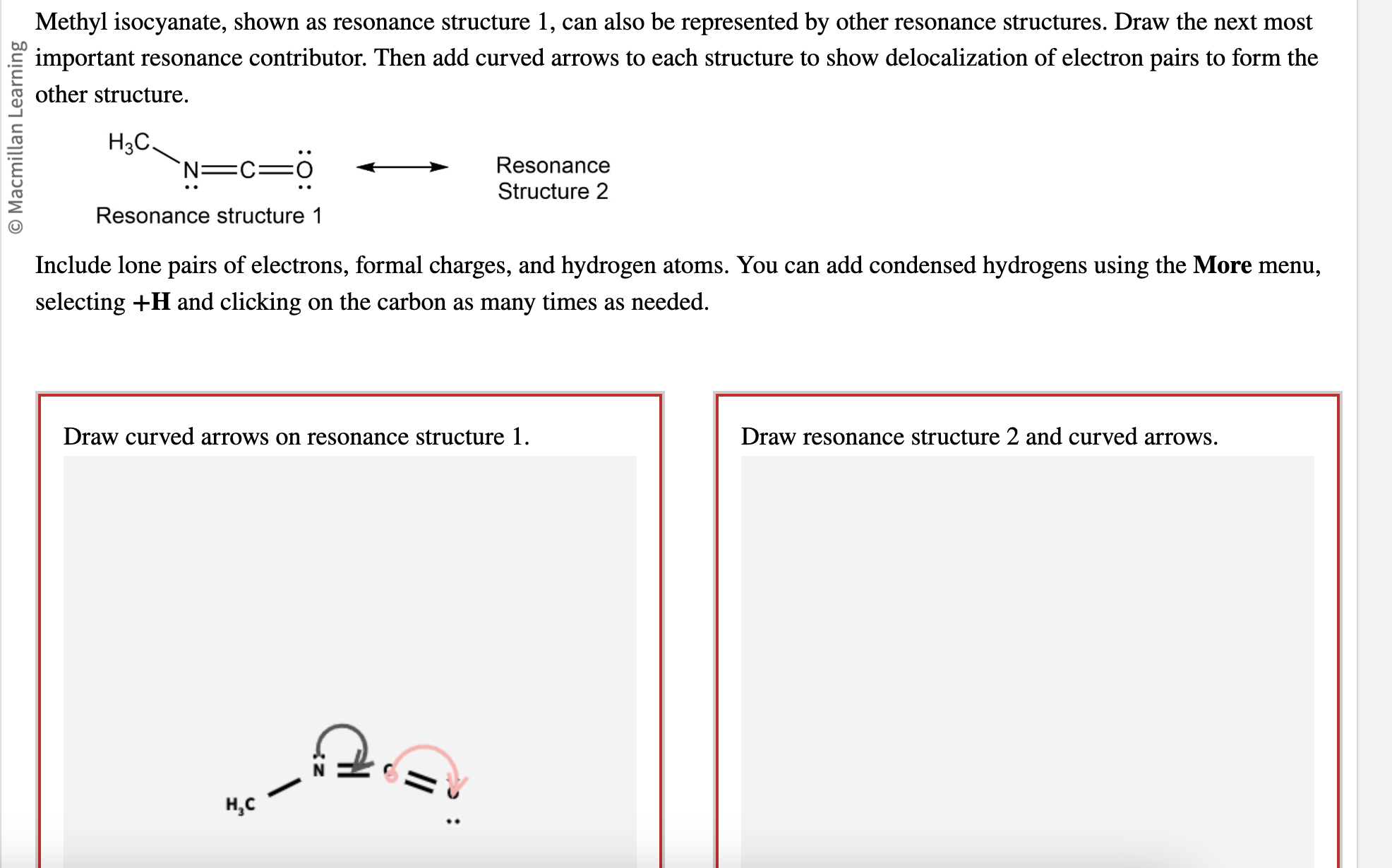 Solved Methyl Isocyanate Shown As Resonance Structure Chegg