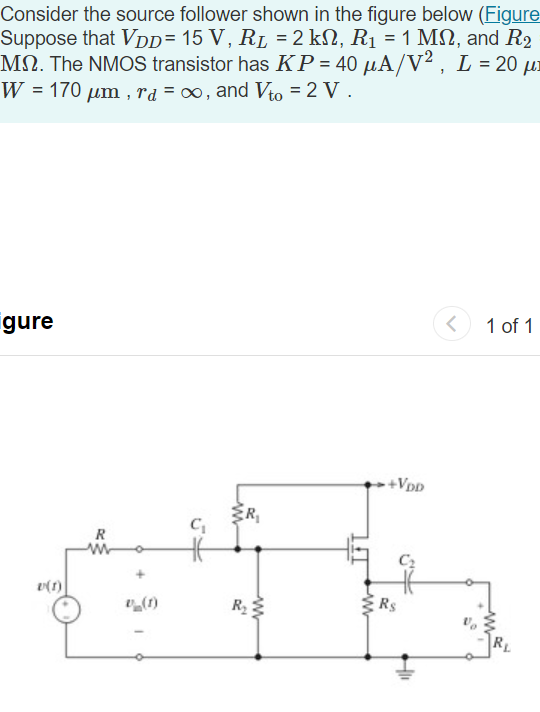 Solved Find Voltage Gain Av Input Resistance Ri And Chegg