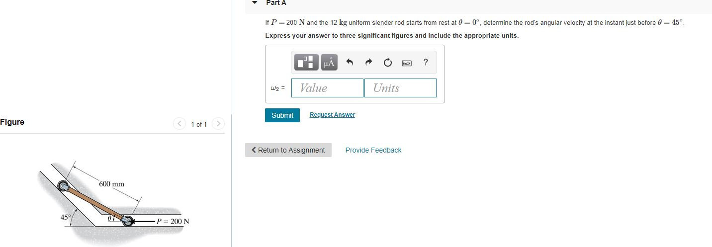 Solved Part A If P N And The Kg Uniform Slender Rod Chegg