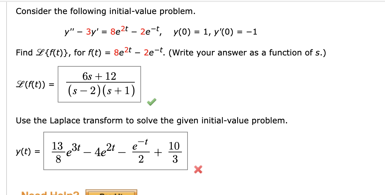 Solved Consider The Following Initial Value Problem Chegg