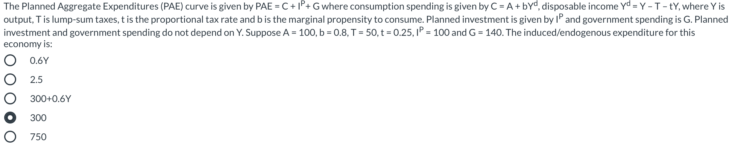 Solved The Planned Aggregate Expenditures PAE Curve Is Chegg