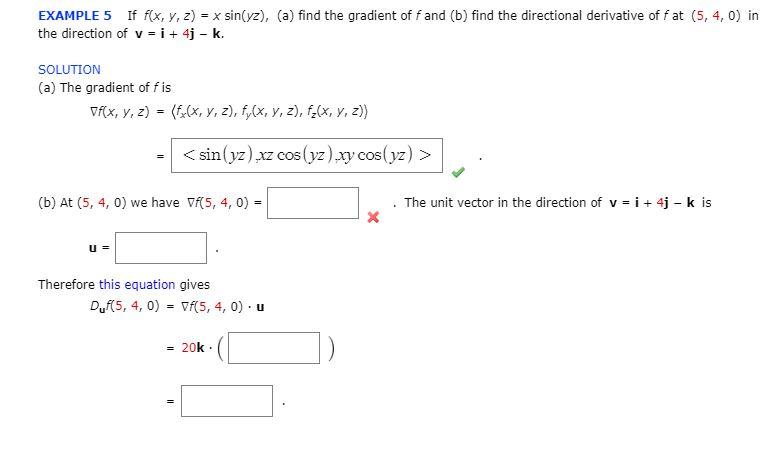 Solved Example If F X Y Z X Sin Yz A Find The Chegg