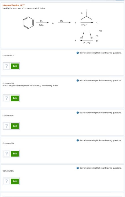 Solved Integrated Problem 19 77 Identify The Structures Of Chegg