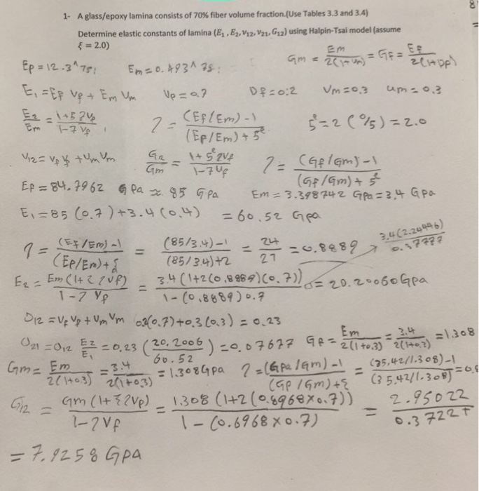 Solved A Glass Epoxy Lamina Consists Of Fiber Volume Chegg