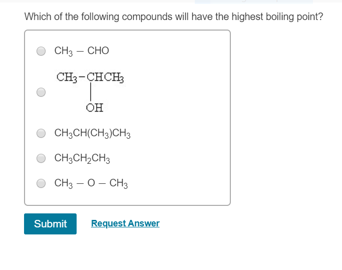 Solved 1 Which Of The Following Compounds Will Have The Chegg