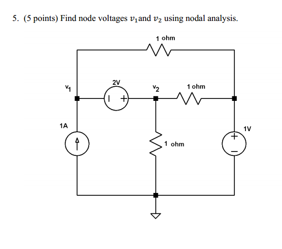 Solved Points Find Node Voltages Viand V Using Nodal Chegg