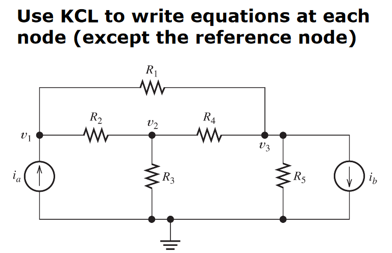 Solved Use Kcl To Write Equations At Each Node Except The Chegg