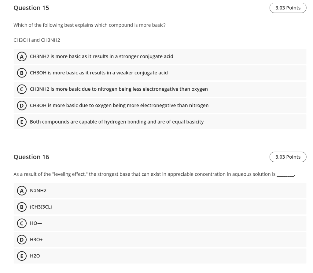 Solved Question Points Which Of The Following Best Chegg