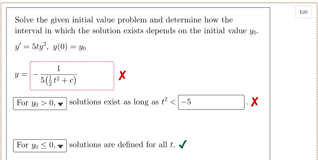 Solved Solve The Given Initial Value Problem And Determine Chegg