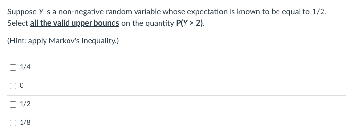 Solved Suppose Y Is A Non Negative Random Variable Whose Chegg