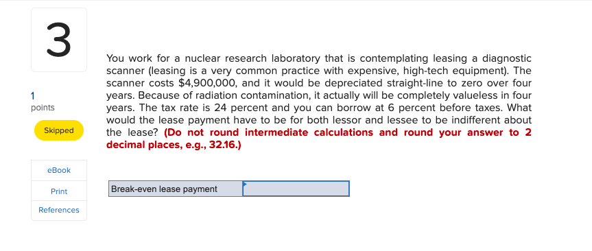 Solved Points Skipped Ebook Print References You Work Chegg