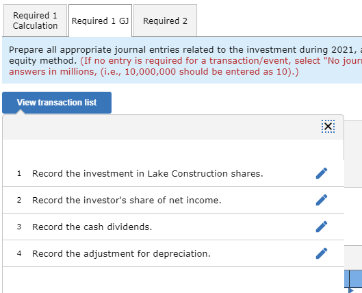 Solved Exercise 12 23 Algo Equity Method L012 6 12 7 On Chegg