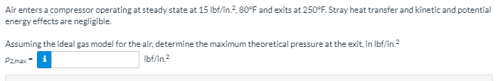 Solved Air Enters A Compressor Operating At Steady State At Chegg