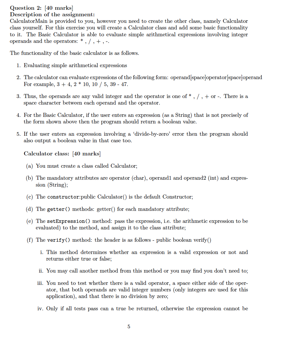 Solved Question 2 40 Marks Description Of The Assignment Chegg