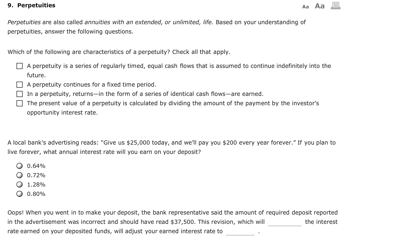 Solved Perpetuities Aa Aa E Perpetuities Are Also Called Chegg