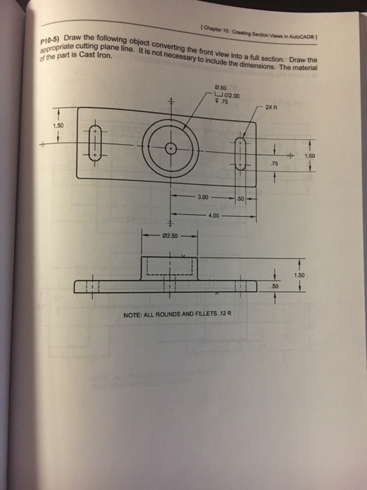 Solved Chapter Creating Section Views In Autocad Chegg