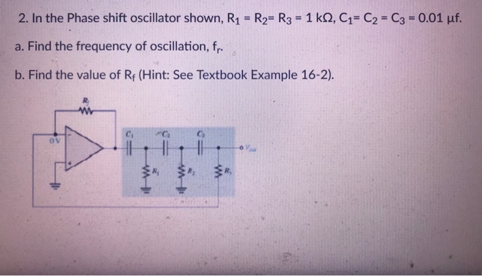 Solved In The Wien Bridge Oscillator Shown R R Kq Chegg