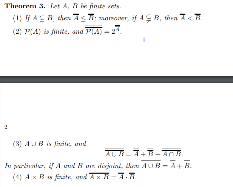 Solved 7 Suppose A An Are Finite Sets Using Theorem 3 Of Chegg