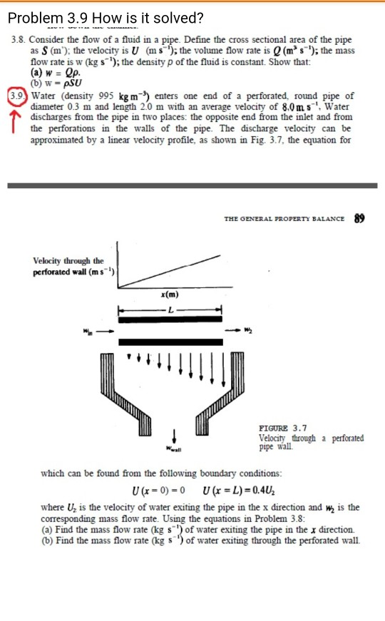 Solved 3 9 Water Density 995 Kg M 3 Enters One End Of A Chegg