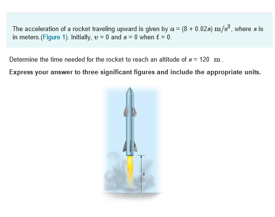 Solved The Acceleration Of A Rocket Traveling Upward Is Chegg