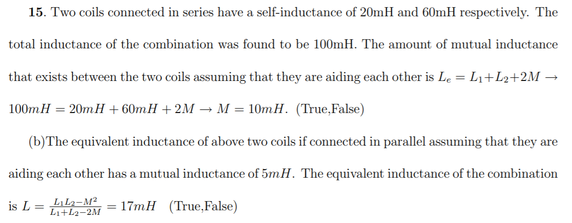 Solved Two Coils Connected In Series Have A Chegg