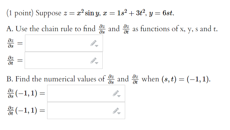 Solved 1 Point Suppose Z X Siny X 192 3ta Y Chegg