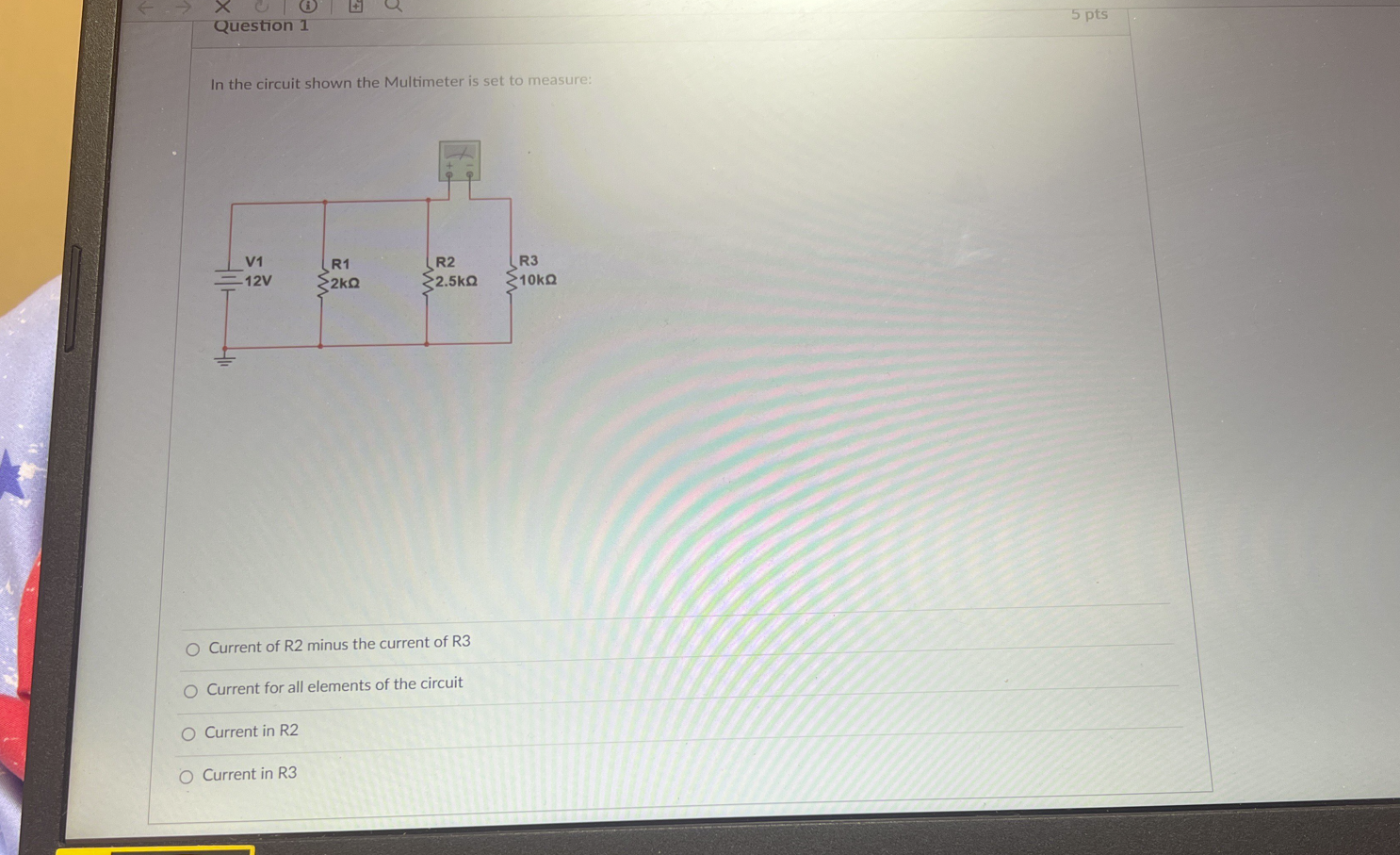 Solved In The Circuit Shown The Multimeter Is Set To Chegg