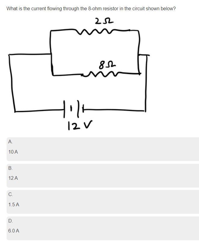 Solved What Is The Voltage Drop Across Ohm Resistor In The Chegg