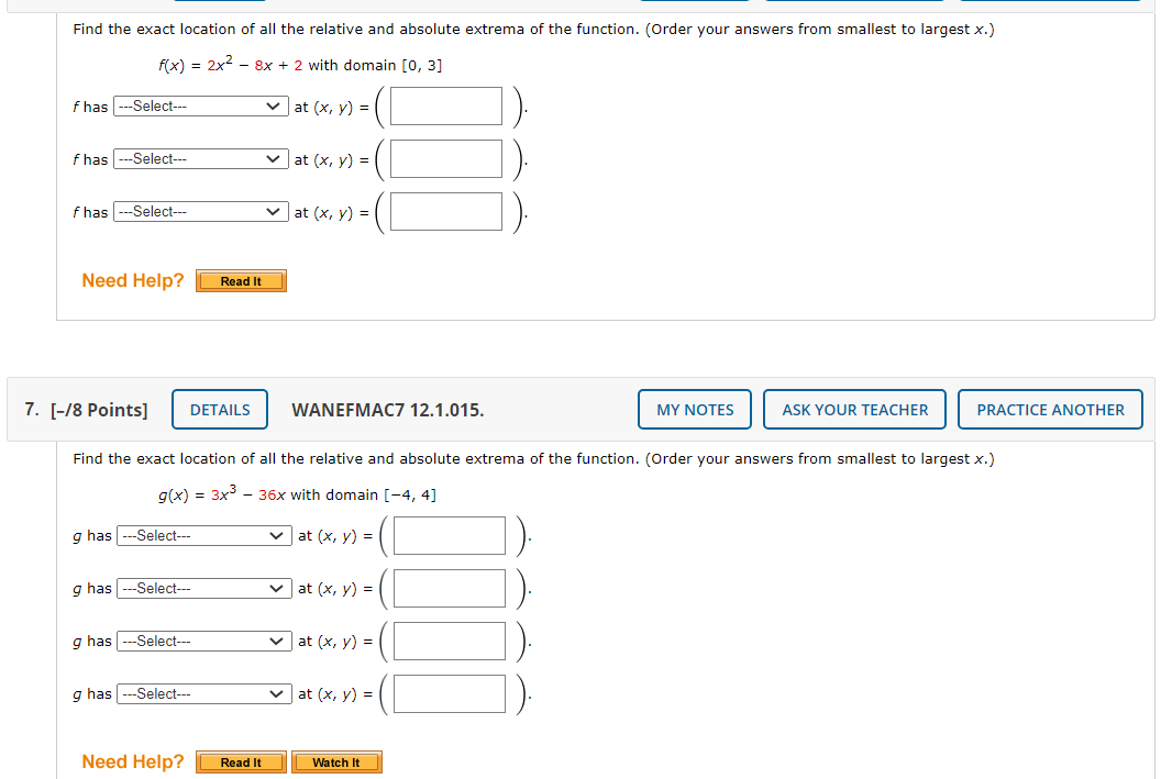 Solved Locate And Classify All Extrema In The Graph By Chegg