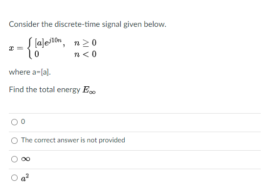 Solved Consider The Discrete Time Signal Given Below S Chegg