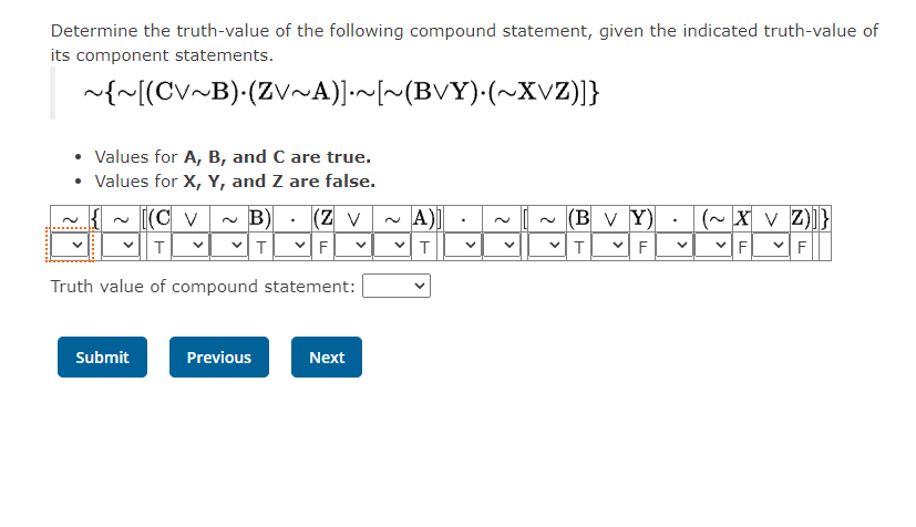 Solved Determine The Truth Value Of The Following Compound Chegg