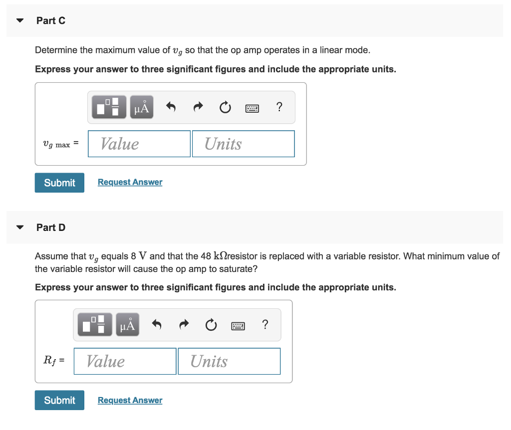 Solved Constants Parta The Op In The Circuit Shown In Chegg