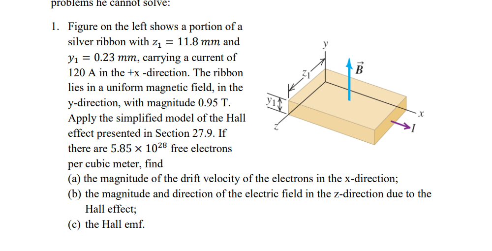 Solved Figure On The Left Shows A Portion Of A Silver Ribbon Chegg