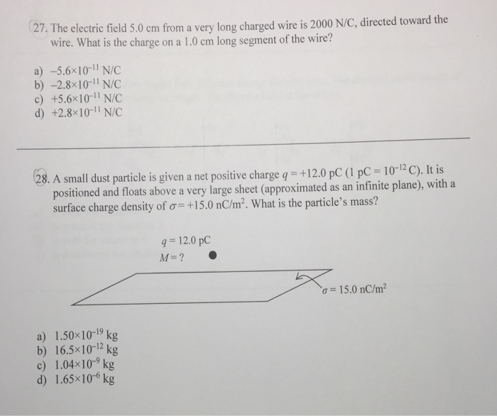 Solved The Electric Field 5 0 Cm From A Very Long Charged Chegg