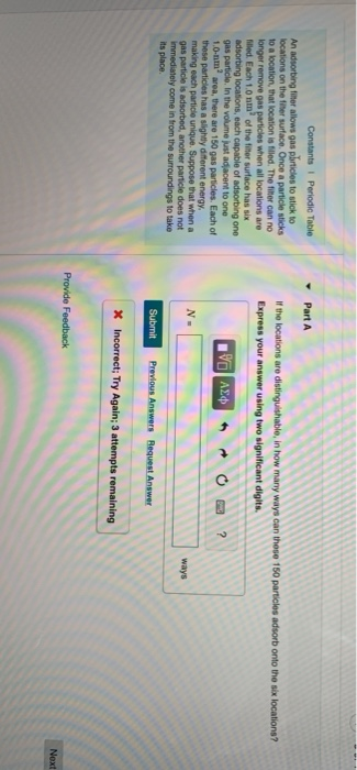 Solved Constants I Periodic Table Part A An Adsorbing Fiter Chegg