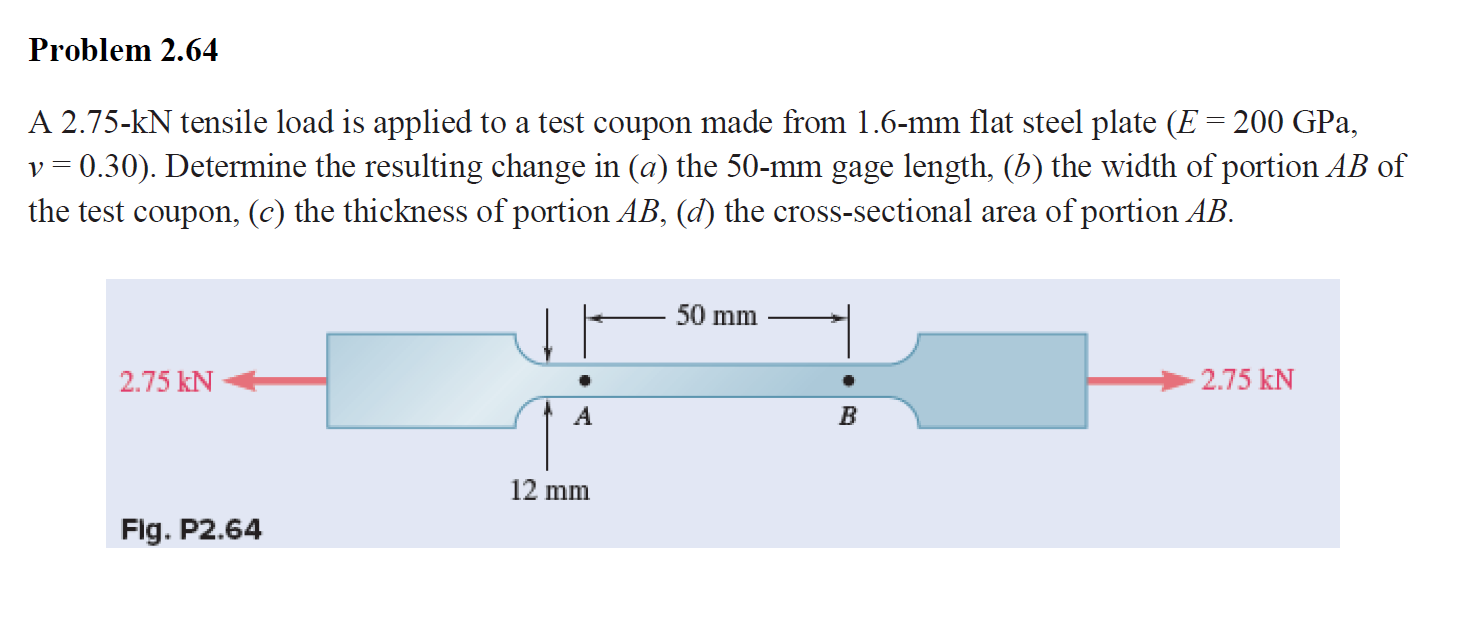 Solved Problem A Kn Tensile Load Is Applied To A Chegg