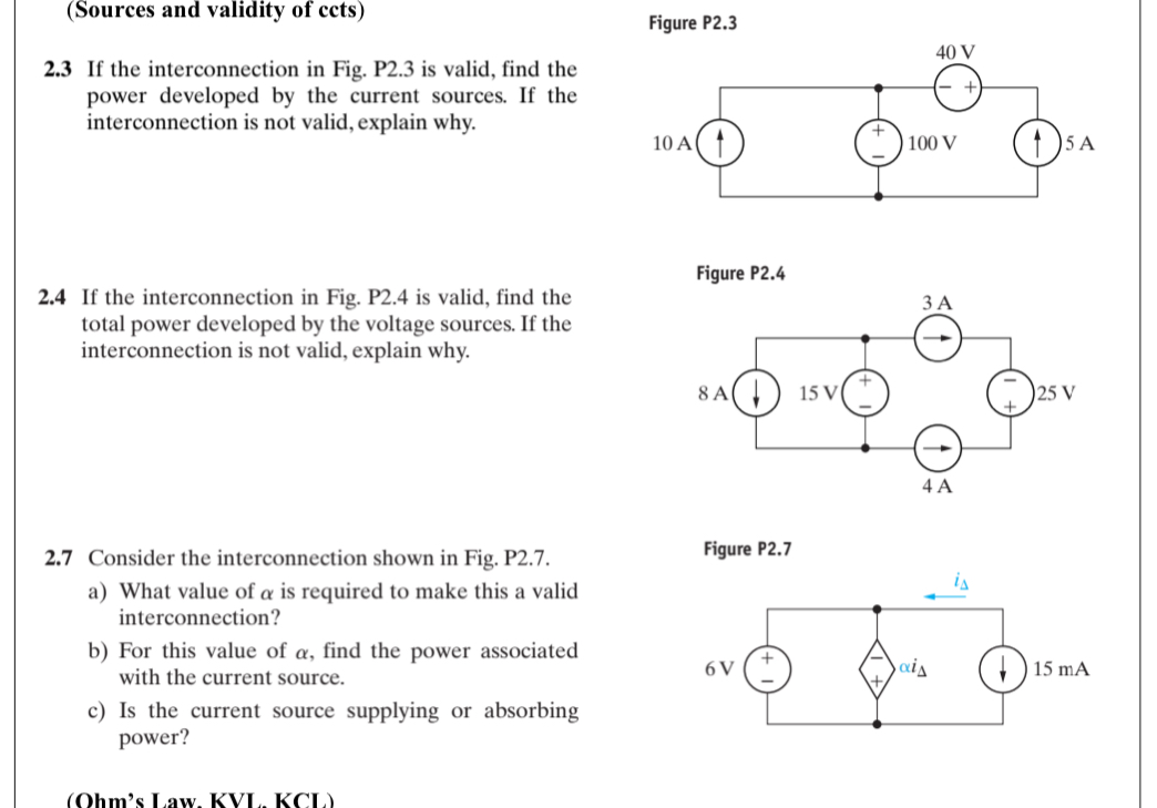 If The Interconnection In Fig P Is Valid Chegg