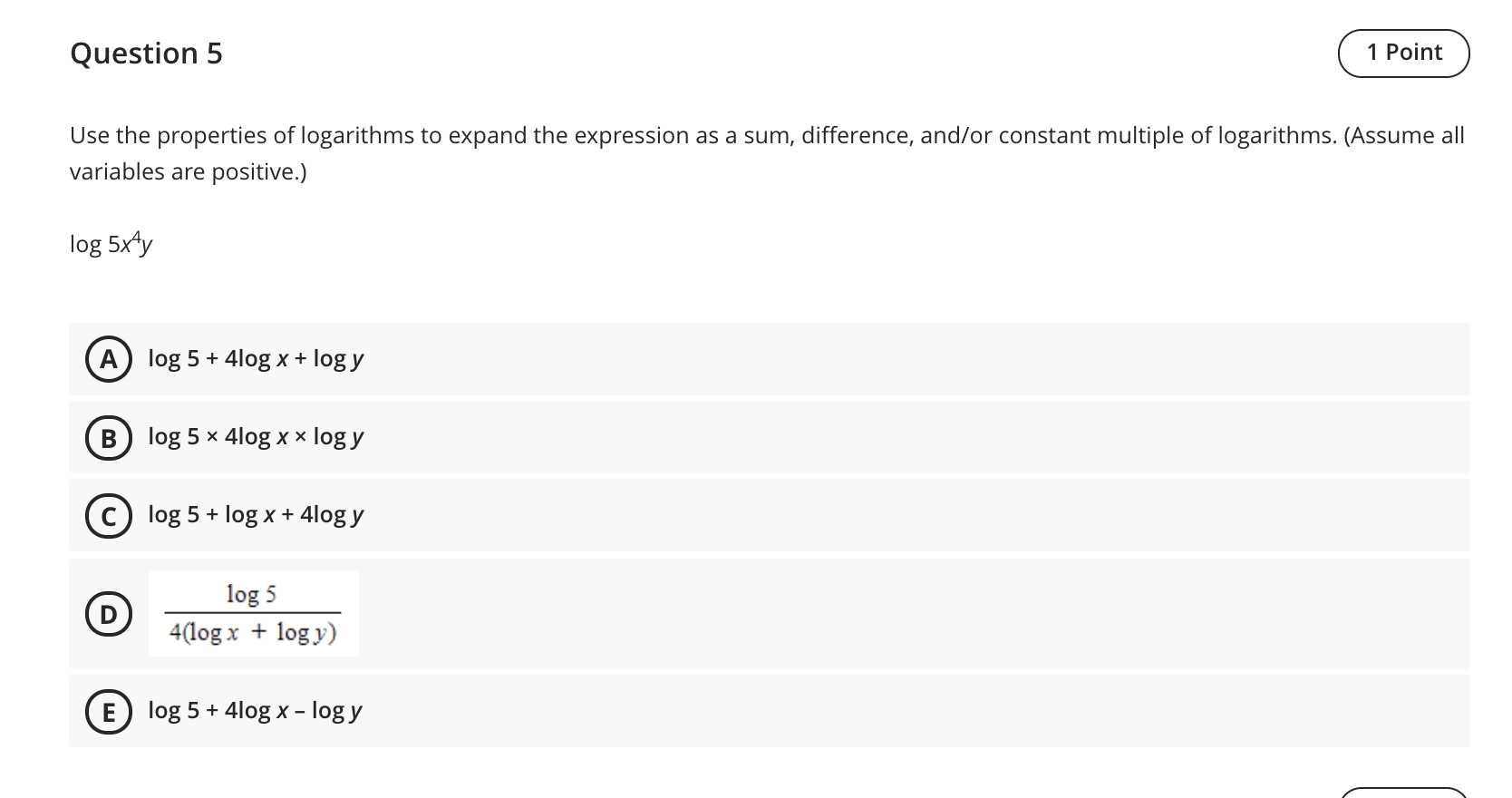 Solved Use The Properties Of Logarithms To Expand The Chegg