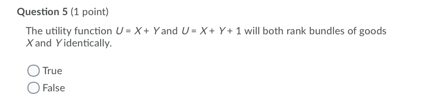 Solved Question Point The Utility Function U X Chegg