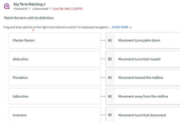 Solved Match The Term With Its Definition Drag And Drop Chegg