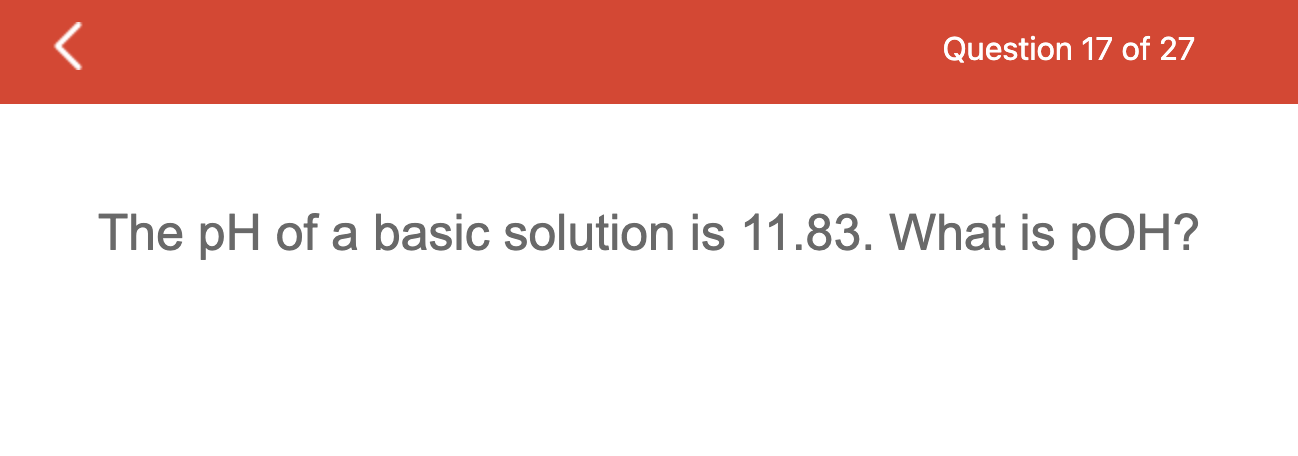 Solved The Ph Of A Basic Solution Is What Is Poh Chegg