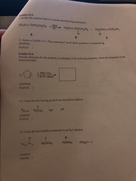 Solved Exhibit 10 4 Consider The Reaction Below To Answer Chegg