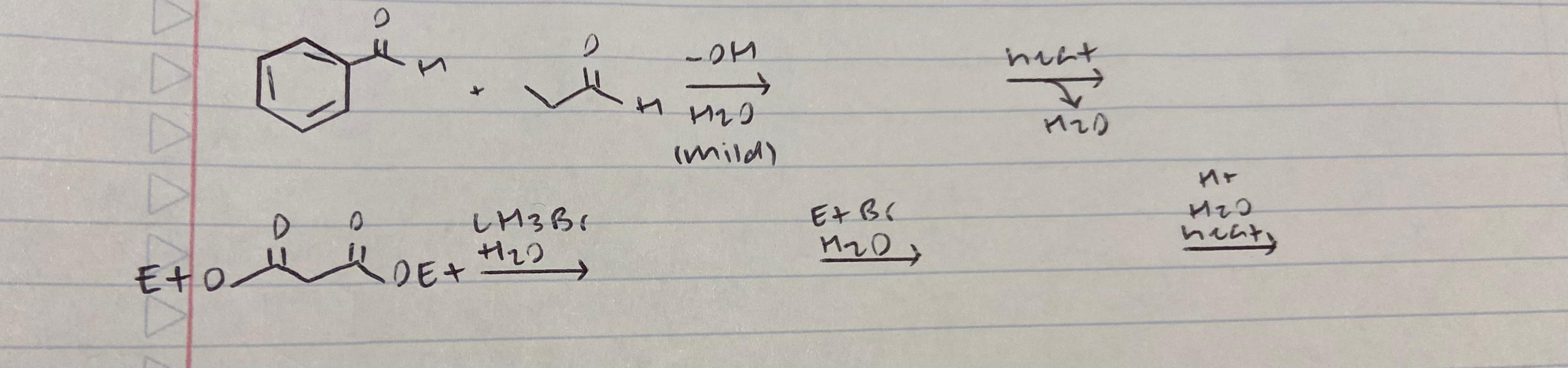 Solved Predict The Product For The Following Reactions Chegg