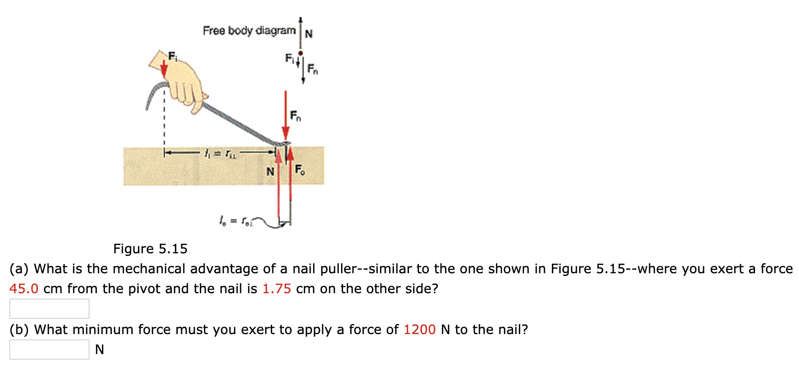 Solved Free Body Diagram N N Figure 5 15 A What Is The Chegg