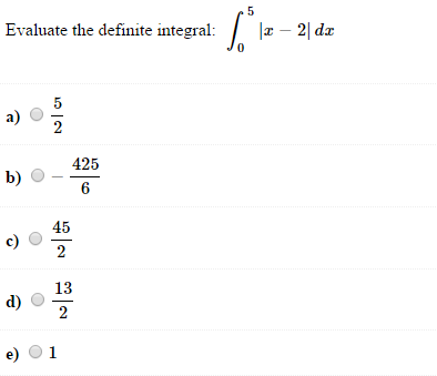 definite integration homework