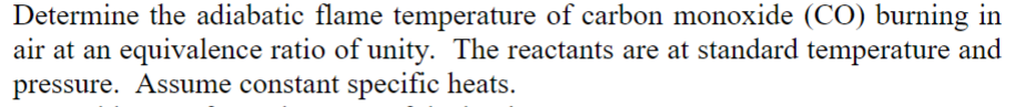 Solved Determine The Adiabatic Flame Temperature Of Carbon Chegg